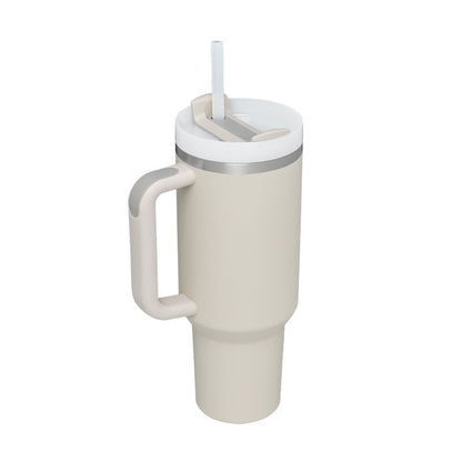 40 Oz Tumbler With Handle Straw Insulated, Stainless Steel