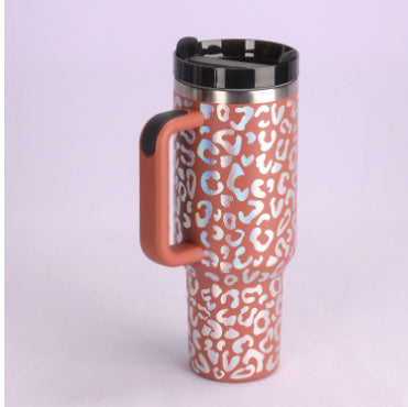 40 Oz Tumbler With Handle Straw Insulated, Stainless Steel