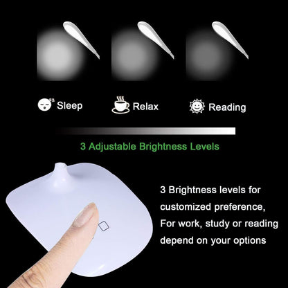 Flexible USB Led Desk Lamps/Table Lamp Study Reading Lamp USB Rechargeable Led Touch Led Lamp - White Table Lamp  (21 cm, White)