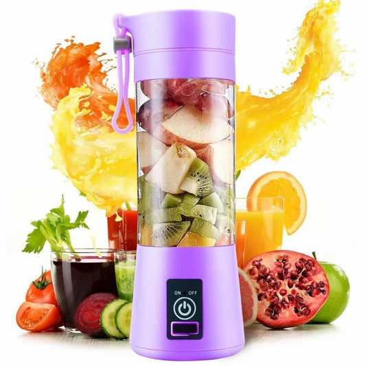 Plastic 6 Blades Usb Portables Juicer, for Home, 380 ml