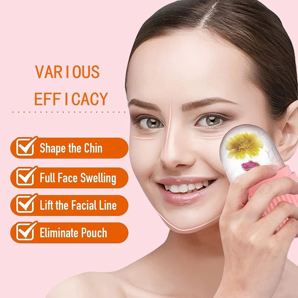Face Silicone Facial Cube Ice Roller