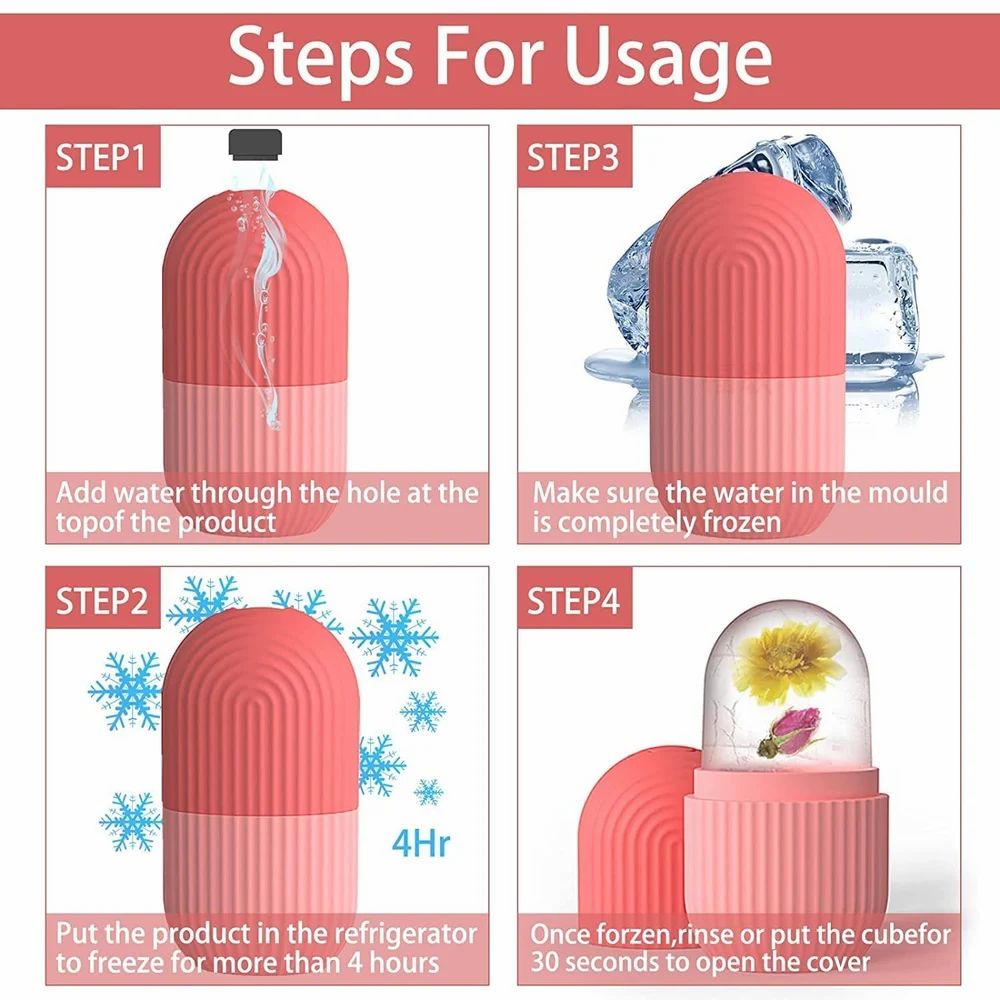 Face Silicone Facial Cube Ice Roller