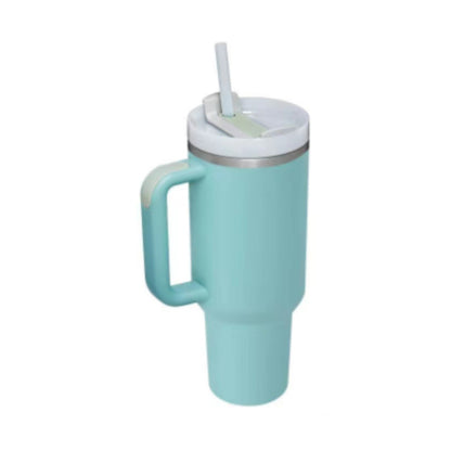 40 Oz Tumbler With Handle Straw Insulated, Stainless Steel